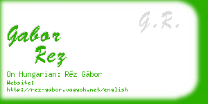 gabor rez business card